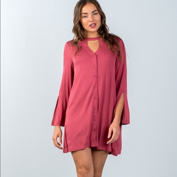 She and Sky Dresses & Skirts - *NWT* Double Keyhole Mini Dress